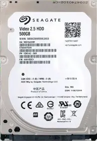Disque Dur Seagate Video 500 Go 2.5"